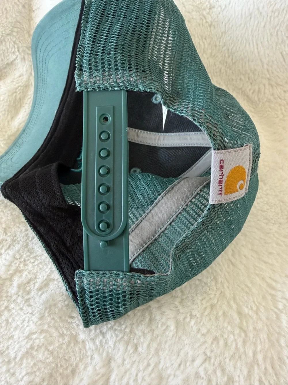 Carhartt Canvas Mesh-Back Logo Graphic Cap - Color Geo - Trucker Hat - Picture 8 of 11